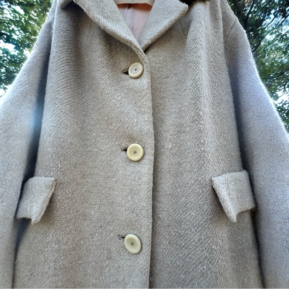 VTG Collectible I. Magnin Strong Hewat Wool Overcoat Union Made USA White Label - Picture 10 of 13